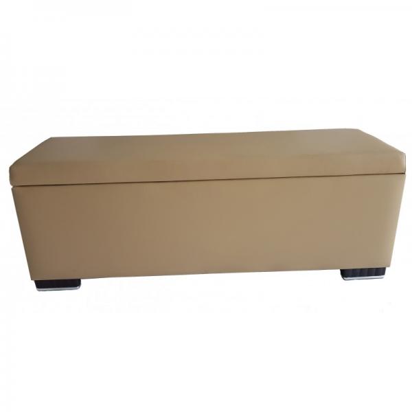 Gastronomie Bistro Hocker Polsterhocker TAUPE 120 cm Lang